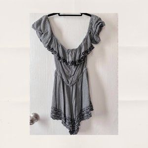 American Eagle Checkered Romper Dress
